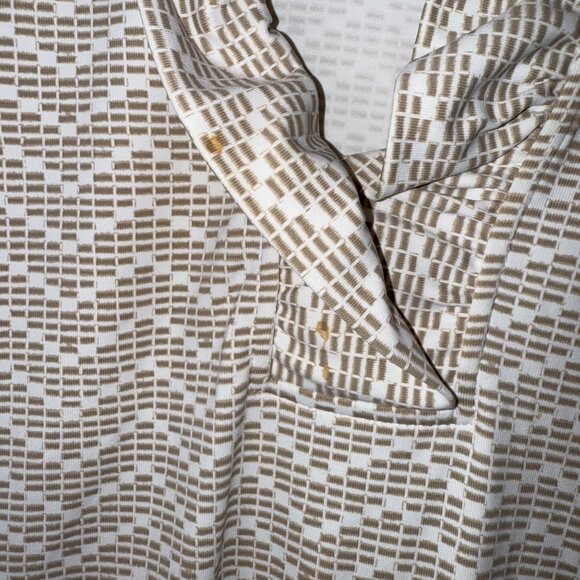 J.McLaughlin XL Womens Long-Sleeve White Geometric Pattern Dress - Picture 8 of 8